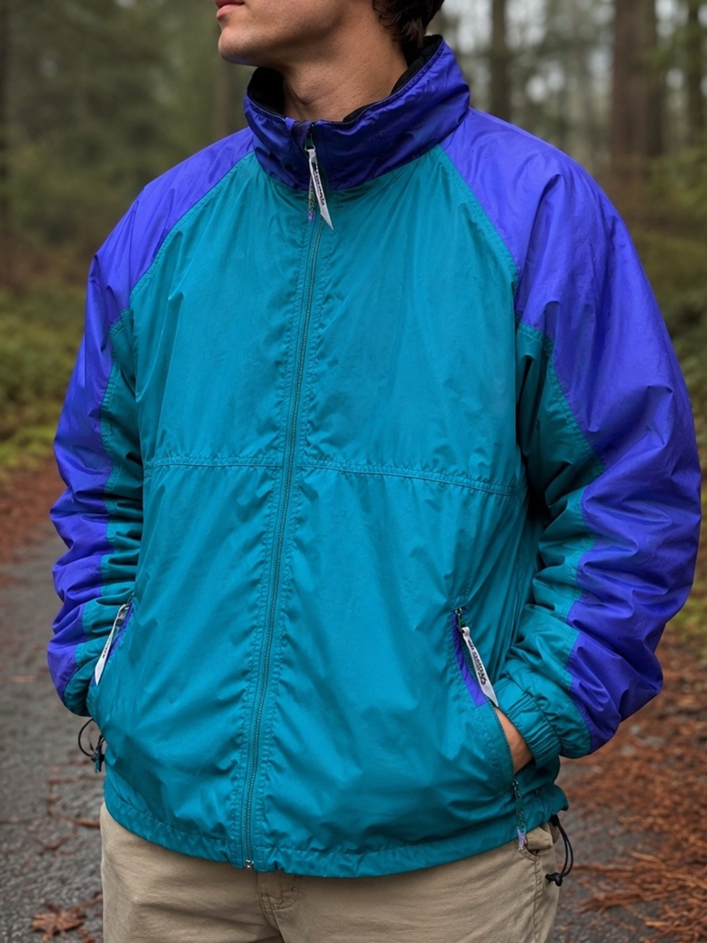 Vintage 90s Columbia Made in USA Windbreaker Jacket